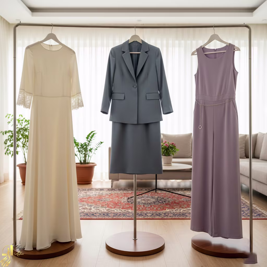 انواع لباس خواستگاری ساده در مزون فوزیه