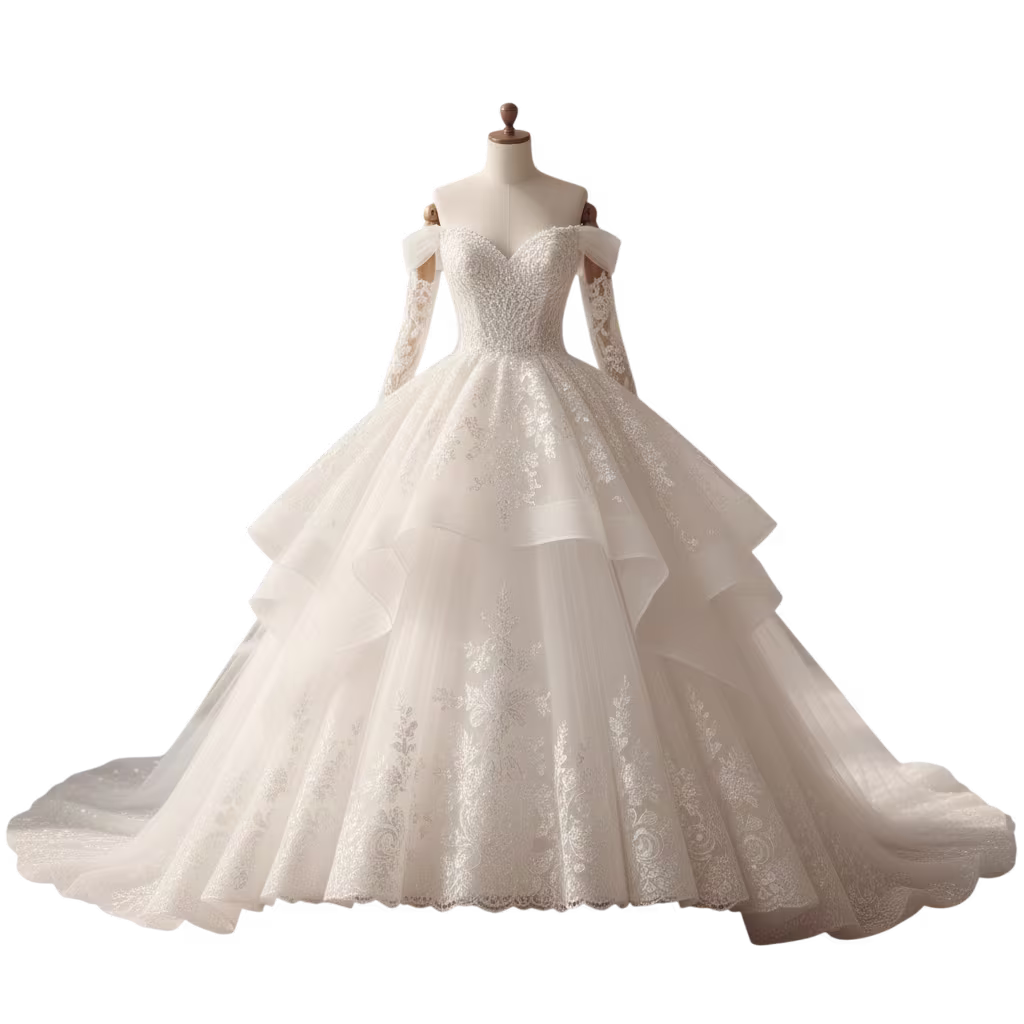 لباس عروس پفی